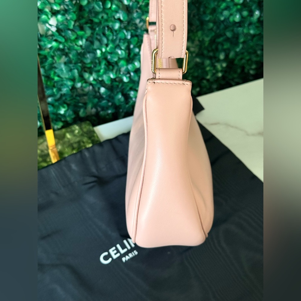 Celine Pink Leather Ava Shoulder Bag - Smooth Leather Hobo - Picture 6 of 11